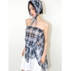Minduri Mindery SHEER CHECK SCARF - BLACK