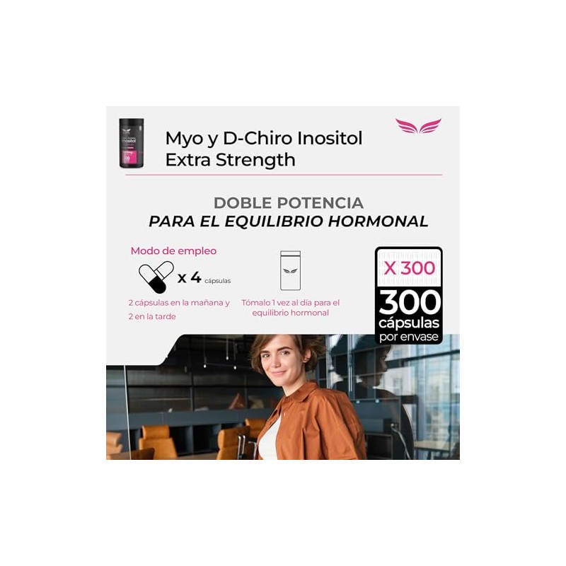 Eternal Nutrition Essentials Inositol Myo Chiro 300 Cápsulas Folato Metilado
