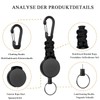 Fhlbestyu 2/4 Pieces Key Chain Extendable Lanyard with 60 cm