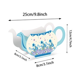 12pcs Tea Party Decorations,Flower Boxes Centerpiece Princess Centerpieces for Tables Teapot Vase Table Decor for Floral Tea Themed Birthday Party Baby Shower Wedding