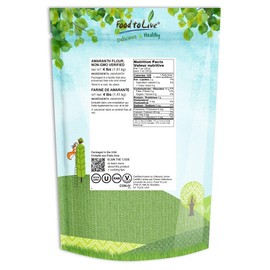 Amaranth Flour, 4 Pounds – Non-GMO Verified, Finely Milled Whole Amaranth Grains, Vegan, Kosher, Bulk. High in Dietary Fiber and Plant-Based Protein. Great Wheat Flour Substitute