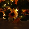 2M 30LED Plastic Simulation Sunflower Green Leaf Light String Home