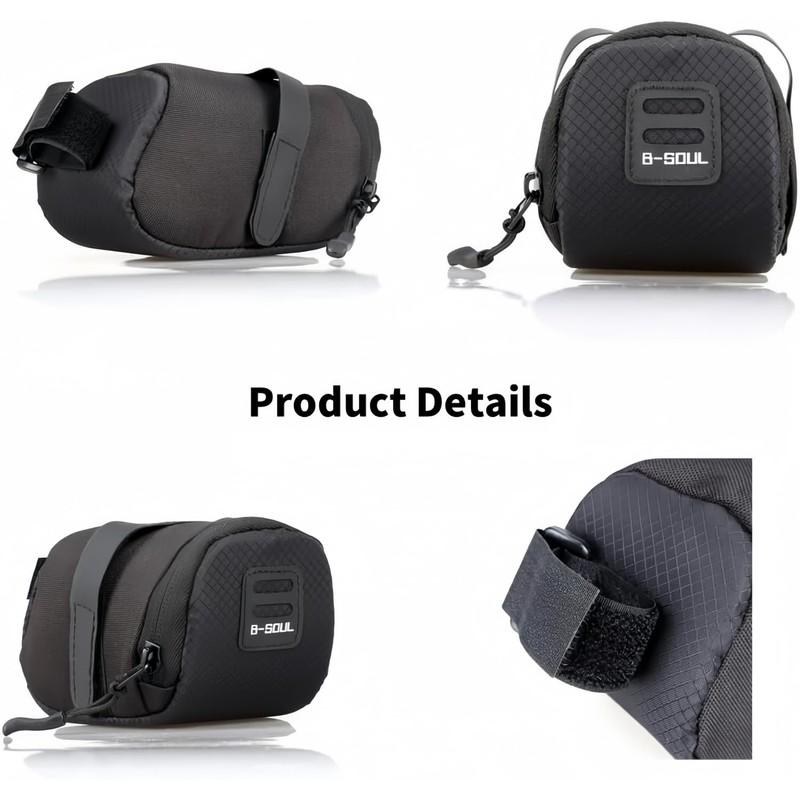 Wzenclave Waterproof Bike Saddle Bag Under Seat Bicycle Wedge Bag