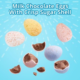 MiniChocolate Eggs, 1lb Pack of Mini Eggs Bulk, Perfect Easter Candy for Easter Baskets, Holiday Celebrations and Seasonal Parties, Premium Quality Chocolate Candy for All Ages