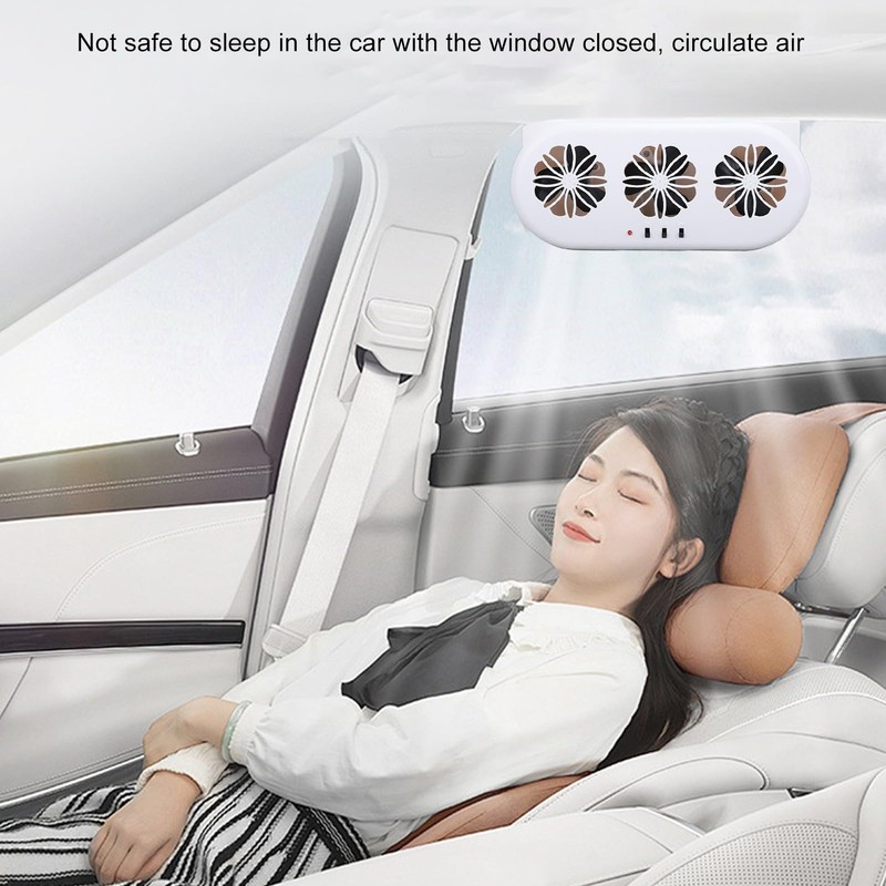 Automobile Ventilator Cooling Fan, 3 Holes SUV Window Exhaust Fan,