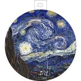 BMSBIZ Van Gogh Starry Night  Christmas Holiday ornament 3 inches round 2 sided