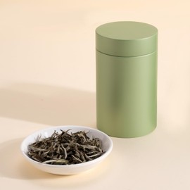 Tianhui 3 Packs Tea Tin Canister for Loose Tea Metal Tea Canister 9 oz 15 oz Round Tin Can for Coffee Beans Tea Container for Kitchen Storage Sugar Matcha Spice Powder (Mint Green, S_2.95x2.95)