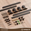 CCJH 6.6FT Sliding Barn Door Hardware Kit, Heavy Duty, Smoothly