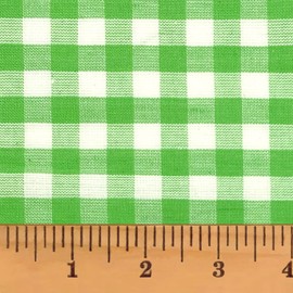 Kiwi Green 5 Mini Buffalo Plaid Cotton Homespun Fabric by JCS - Sold by The Yard