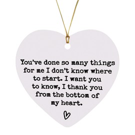1Pcs Heart-Shaped Thanks You Cards, Womens Gifts, Thank Your Gift, Thank You Gift for Women to Hang Souvenirs, Also Suitable for Friends, Family, Teachers Who Need to be Thanked (White)