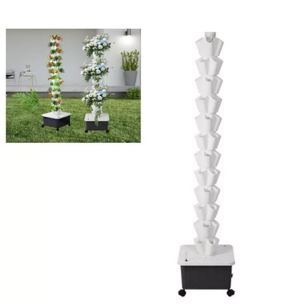 TRECV Vertical Hydroponic System Tower Garden Aeroponics Home Grow Kit