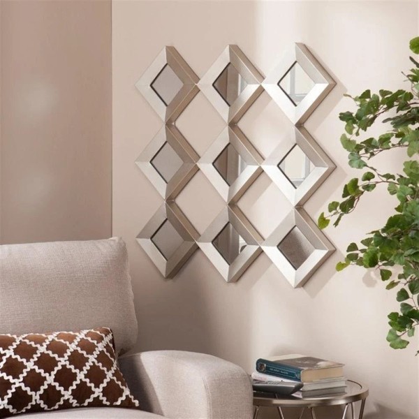 Southern Enterprises SEI Furniture Masada Mirrored Squares Wall Sculpture in