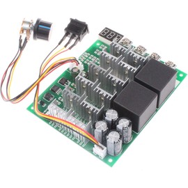 RUIZHI PWM Motor Speed Controller 60A - DC 10-55V 12V 24V 36V 48V Digital Display 100A Maximum Brush DC Motor Controller - Third Gear Forward/Reverse Stop