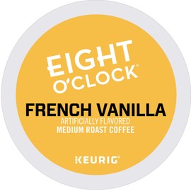 Eight O'Clock Coffee French Vanilla, Single-Serve Keurig K-Cup Pods, Flavored Medium Roast Coffee, 72 Count