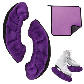 HTTDSLF 1 Paia Protezioni per Lame per Pattini da Ghiaccio, Calze Elastiche per Pattini da Ghiaccio, Coprilama per Ghiaccio, Proteggi per Lame, Coprilama Pattini Ghiaccio, per Uomo Donna (Viola)