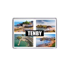 Tenby South Wales Fridge Magnet - 70 x 45mm, Souvenir, Keepsake, Acrylic with Magnetic Strip.