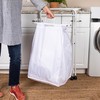 Household Essentials Rolling Laundry Hamper, Heavy Duty Canvas Bag, 2