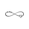 Forever love small Heart Temporary Tattoo eternal love Valentine's day
