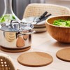 Pack of 6 Round Cork Coasters, Round Pot Coasters, Thick