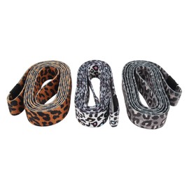 Unisex Leopard Print Pull Up Assistance Bands Long Resistance Bands for Working Out