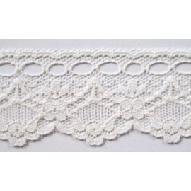 Unknown 5 Yds. Vintage Eggshell 1 1/2" Wide Soft Nylon Lace LJ-169