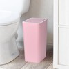 Eleckey Small Trash Can with Lid(Pink) - 2 Pack