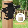 Self-Locking Gate Latch – Heavy-Duty Post Mount Automatic Lock for