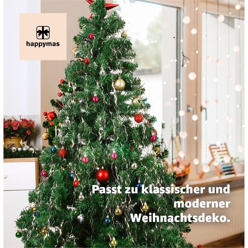 happymas Tinsel Christmas as Decoration & Decoration for Advent at