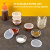 3" Glass Prep Bowls with Lids, 2.5oz Small Clear Ramekins