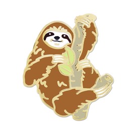 PinMart Cute Sloth Animal Enamel Lapel Pin – 1 Piece
