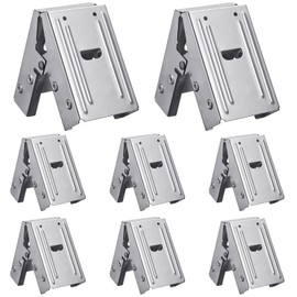 Gisafai 8 Pcs Steel Saw Horse Brackets Galvanized Metal Sawhorse Bracket with 220lb / 100kg Capacity (One Pair) Easy to Use Reliable for Compact Storage