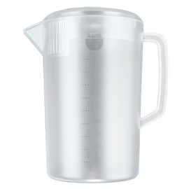 Water Pitcher PC Plastic High Temperature Resistance Frosted Kettle Mix Drinks Water Jug with Scale and Lid for Lemonade Beverage Ice Tea Transparent 5000ml