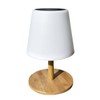 Standy Mini Wood Solar Table Lamp Height 25 cm