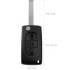 OGGIPRO 3 Button Headlight Key Shell Compatible with CE0536 Flip
