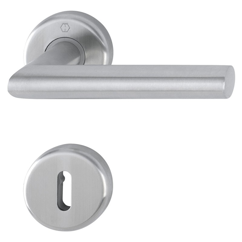 Hoppe Lever Utrecht on Rosette Ward Lock, Stainless Steel, Pack