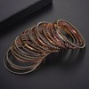 LUX ACCESSORIES Flower Mixed Metal Aztec Multi Bangle Set