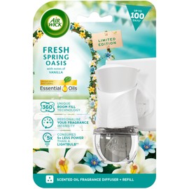Air Wick|Fresh Spring Oasis| Electrical Plug-In Air Freshener Kit|1x Gadget, 1 x 19 ML Fragrance