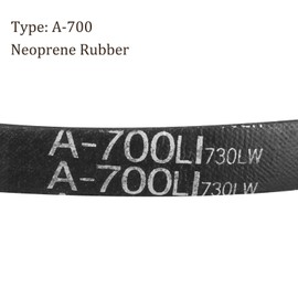Kozelo A-700Li Drive V-Belt - [13 mm Width x 8 mm Height] A-Section Rubber Drive Belt Wrapped for Transmission Use 700 mm Inner Circumference