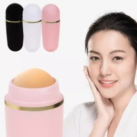 천연 화산석 오일 컨트롤 롤러 얼굴 기름 유분 피지 제거 흡입볼 휴대용 메이크업 수정 [화산석리필1개] Natural Volcanic Stone Oil Control Roller Face Oil Sebum Removal Suction Ball Portable Makeup Touch-Up [1 Refill Volcanic Stone]