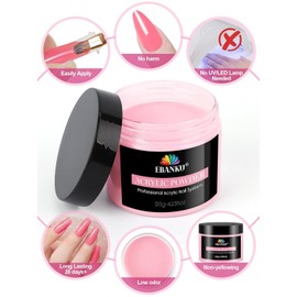 Kalolary Apple Red Acrylic Powder, 120g/4.23oz Large Capacity Professional Acrylic Nail Powder for Nail Acrylic Extension, Nail Carving, Long-Lasting, No Nail Lamp Needed (Apple Red)