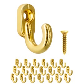 Fuxxer 20 x Mini Iron Hooks Decorative Hooks Picture Hooks and Decoration Gold