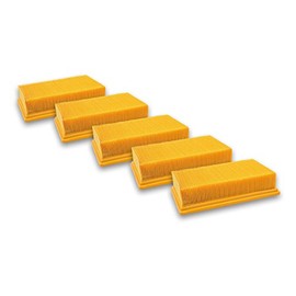 vhbw 5 x Flat Pleated Filter Compatible with Bosch GAS 35 L AFC, GAS 35 L SFC+, GAS 35 M AFC, GAS 55 M AFC Professional Replacement for 2 607 432 034