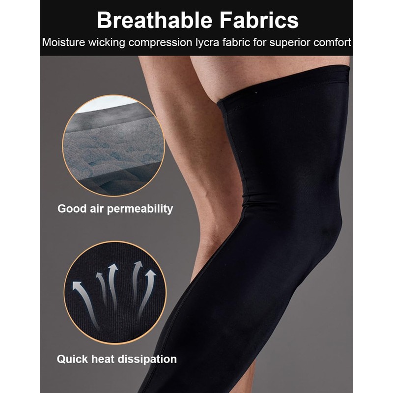 2 Pairs Full Leg Compression Sleeve, Calf Compression Sleeve Women