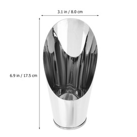 Happyyami 3pcs Bonsai Soil Scoops Stainless Steel Garden Hand Soil Scooper Metal Spade Shovel Bucket Scoop Potted Succulent Planting Potting Cup for Home Gardening Silver
