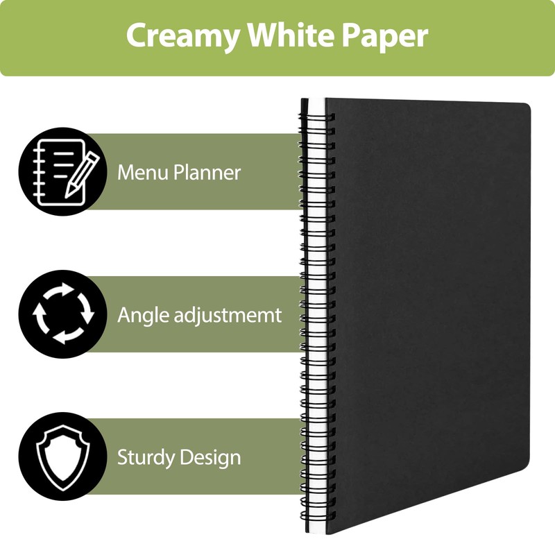 VAIGU:OA Notebook A5 Squared, Pack of 4 Notebooks Spiral Bound