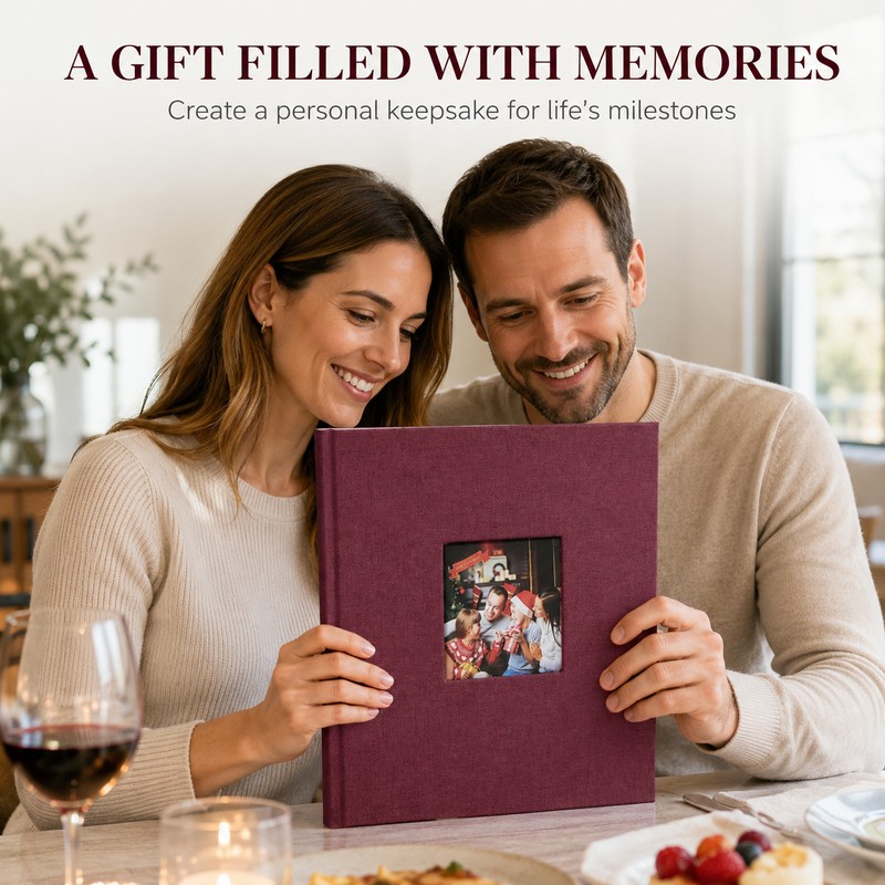 Self-Adhesive Photo Album 20 Sheets 40 Pages for Family and