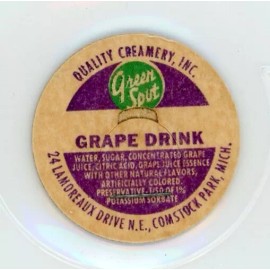 Milk Cap - Quality Creamery, Inc. - Comstock Park, Michigan - Green Spot - GRAPE