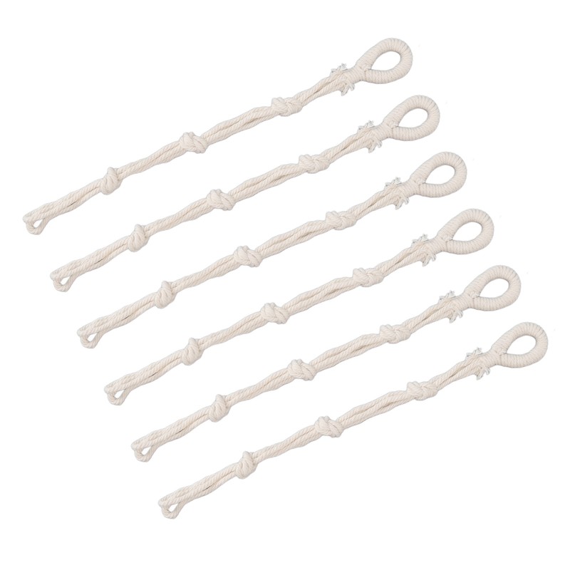 6 Pcs Macrame Plant Hanger Braided Cotton Rope Adjustable Hanging