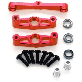 Metal Steering Assembly with Bearings for TT-02 TT02 TT02B TT02T 1/10 RC Car Upgrade Parts (Red)
