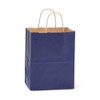 NWP Dark Blue Recycled Kraft Paper Shopping Bags - Cub